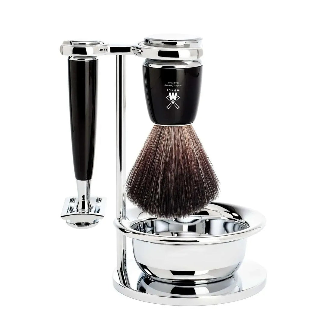 Mühle Scheerset Rytmo 4-delig - Zwart - Safety Razor - Baard en Co - Scheerkit - 4028982006083