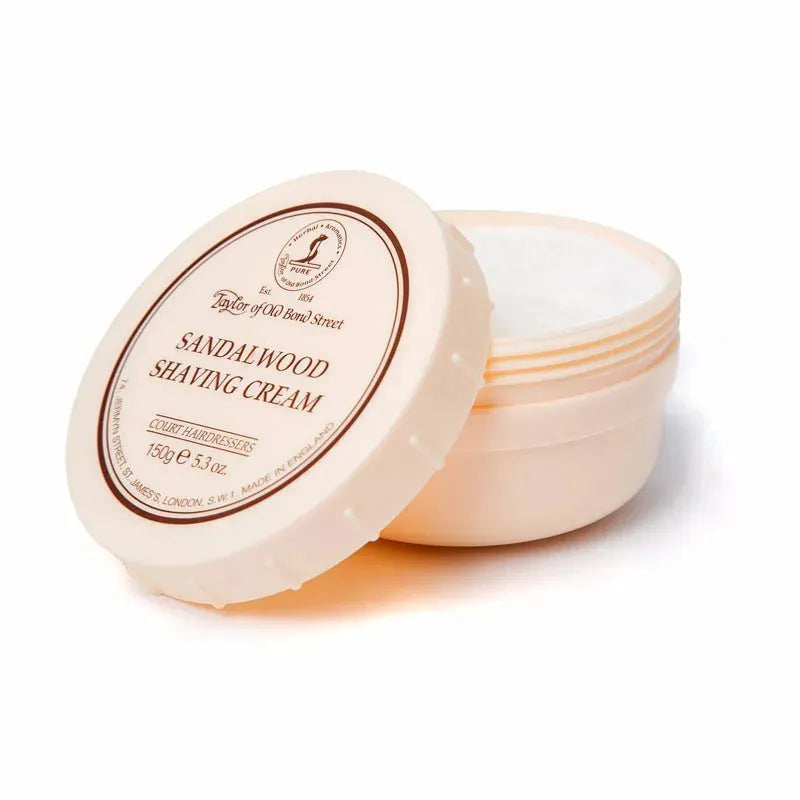 Taylor of Old Bond Street scheercreme sandelhout – 150g - Baard en Co - Scheercreme - 696770010013