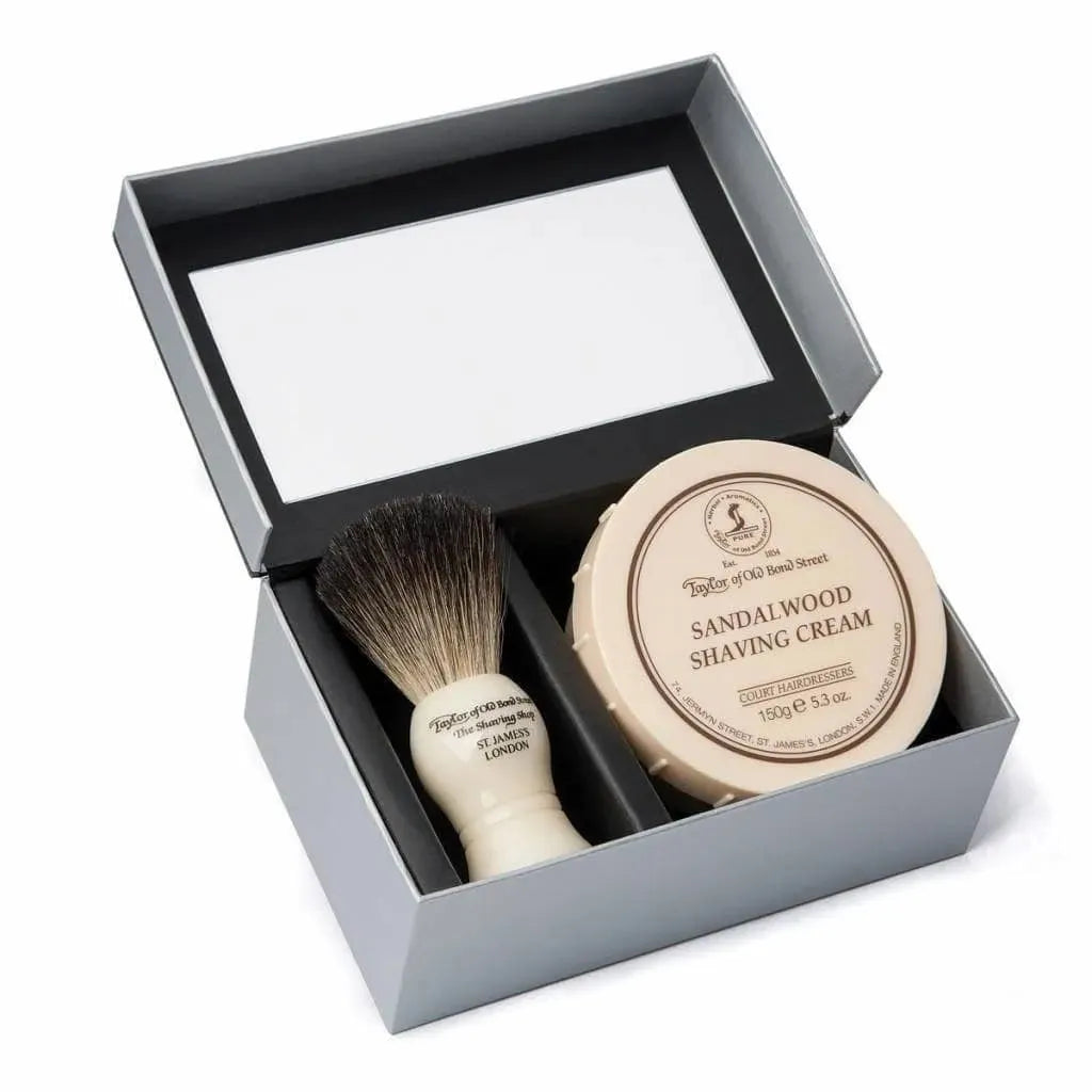 Taylor of Old Bond Street Shaving Starter Gift Box - Sandalwood - Baard en Co - Scheerkit -
