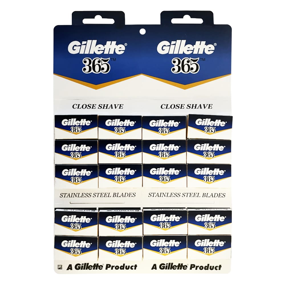 100 Gillette 365 razor blades stainless steel