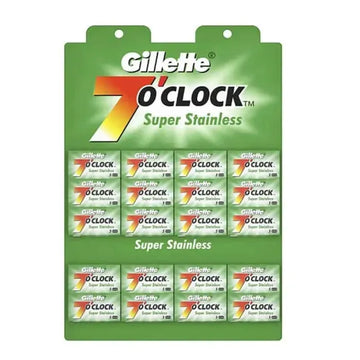 Gillette - 7 O'clock Super Stainless Double Edge Blades - 1 box of (5 pcs)