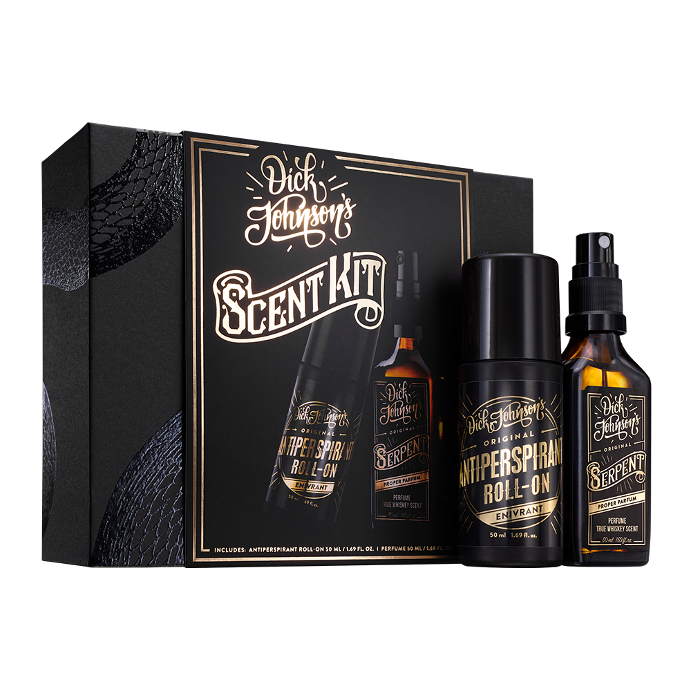 Dick Johnson Scent Kit geschenkverpakking met True Whiskey parfum en antiperspirant
