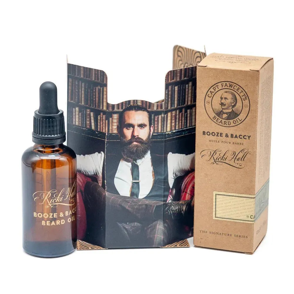 Captain Fawcett Beard Oil Booze & Baccy Travel Size