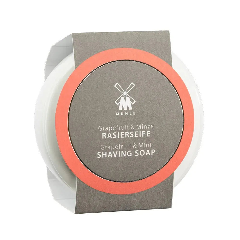 MÜHLE SHAVING Grapefruit & Mint Shaving Soap 65g in porcelain bowl