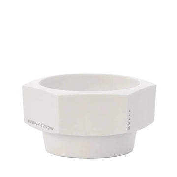 Muhle Hexagon scheerkom porselein wit