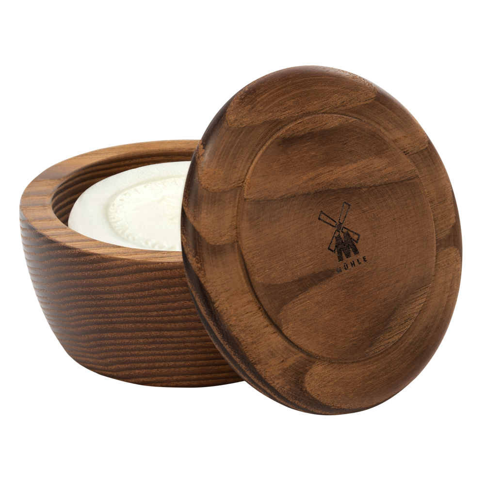 Muhle "Sandalwood" Scheerzeep in Wooden Bowl - 65g