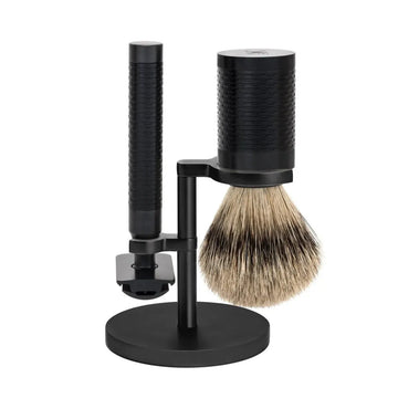 Mühle Scheerset Roestvrij staal Silvertip - Rocca Zwart/ DLC Coating
