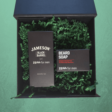 Jameson Black Barrel x ZEW for Men – Whiskey Grooming Ritual Set
