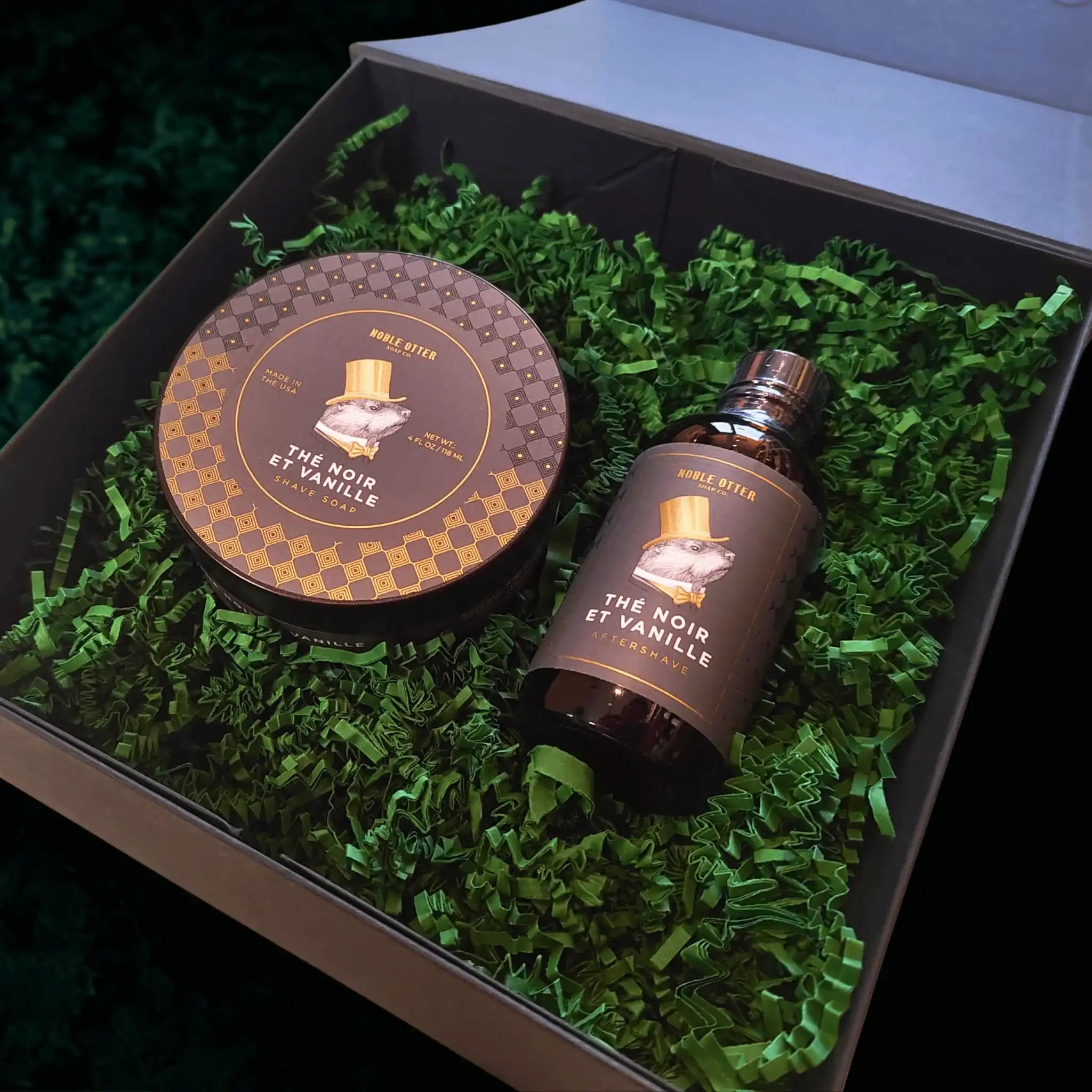 Noble Otter Thé Noir et Vanille – Luxury Shaving Duo