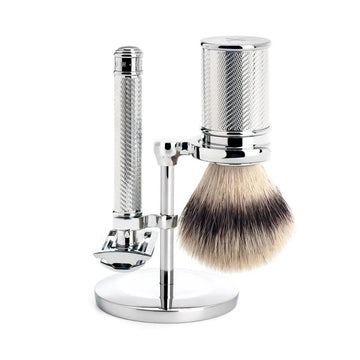 Scheerset Traditional - Safety razor - Fibre - Chrome