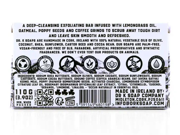 Dr K Soap Company Super Scrub Soap, PALM-FREE, 110g