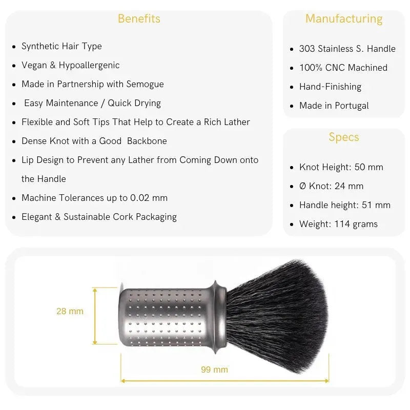 Tatara Synthetic Shaving Brush Masamune Matte