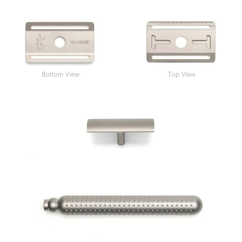Tatara safety razor closed comb Masamune silver