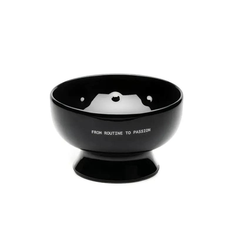 Tatara shaving bowl in black porcelain
