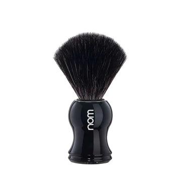 Nom Scheerkwast Gustav zwart (Black Fibre) - Baard en Co - Scheerkwast synthetisch - 4028982210923