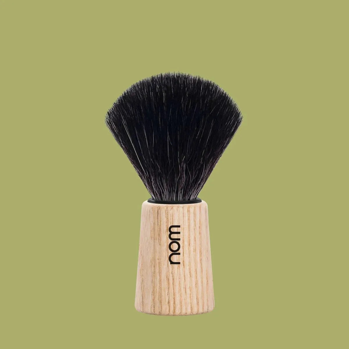 NOM THEO Scheerkwast Essenhout , Black Fibre - Baard en Co - Scheerkwast synthetisch - 4028982210954