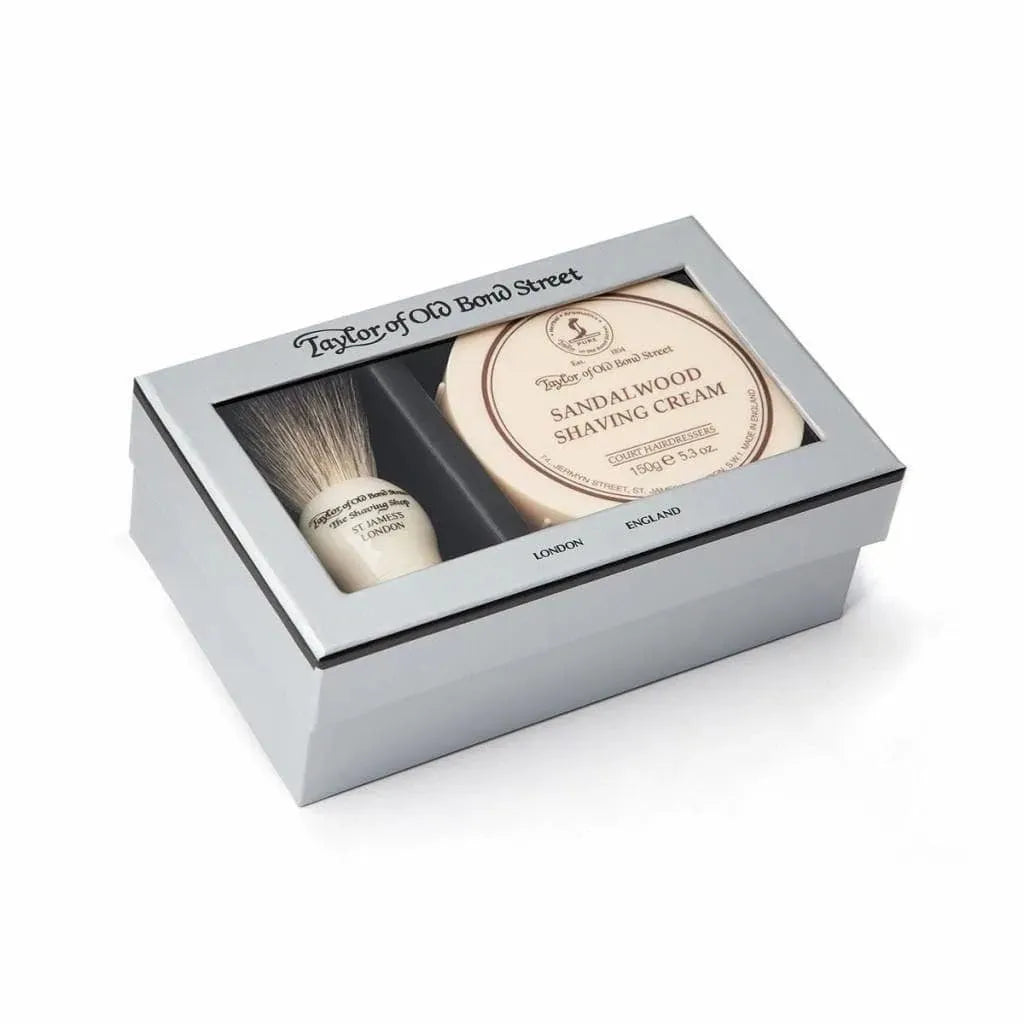 Taylor of Old Bond Street Shaving Starter Gift Box - Sandalwood - Baard en Co - Scheerkit -
