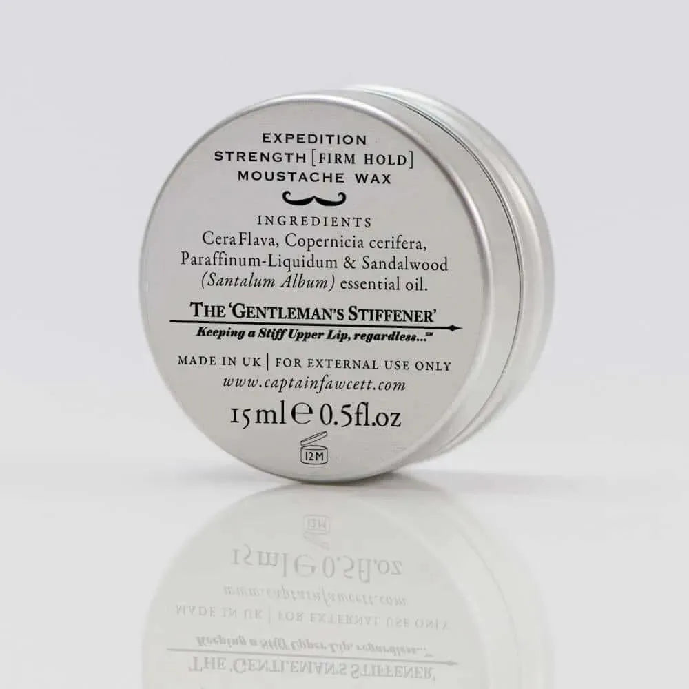 Captain Fawcett Expedition Strength Moustache Wax - Baard en Co - Snorwax - 5060338440140