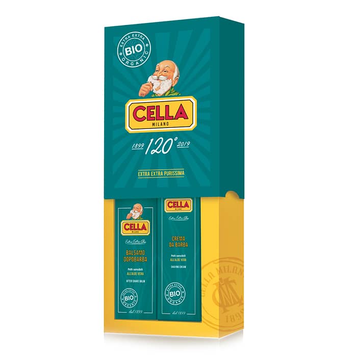 Cella Milano - Cadeauset Scheercrème & Aftershave Balm Bio - Baard en Co - Giftset - 8001117570945