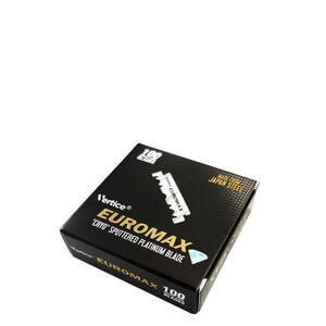 Euromax 'CRYO' SPUTTERED PLATINUMBLADE 1 doosje van 100 single edge blades - Baard en Co - Scheermesjes - 6294007682008