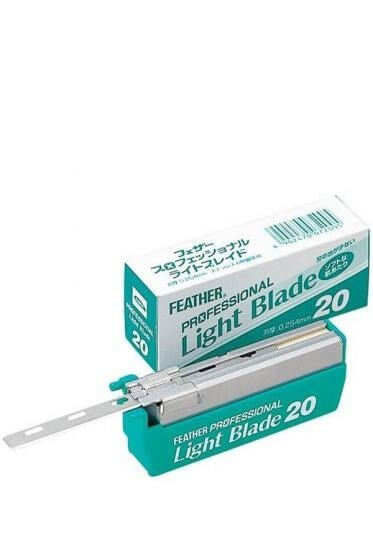 Feather shavette scheermesjes Professional Blades Light PL20 - Baard en Co - Scheermes - 4902470072005