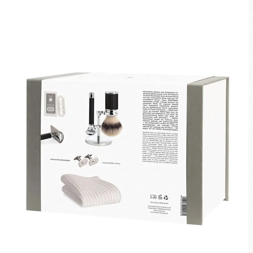 Gift Set TRADITIONAL BLACK van Mühle - Baard en Co - Giftset - 4028982009060