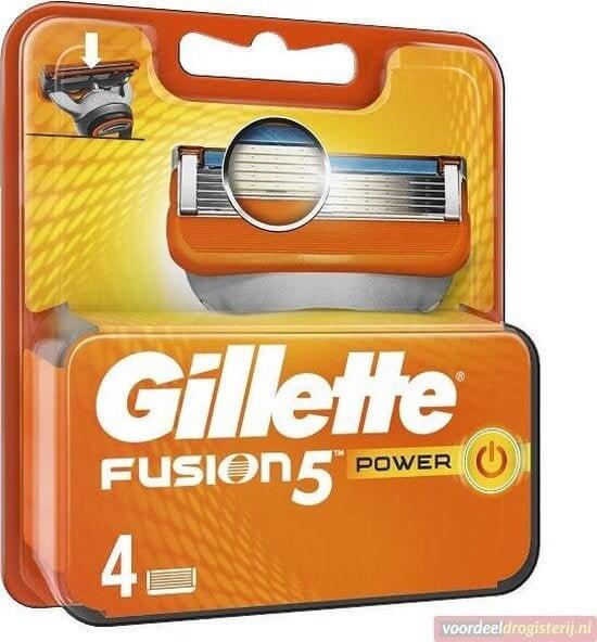 Gillette Fusion Power - 4 stuks - Scheermesjes - Baard en Co - Scheermesjes - 7702018852475