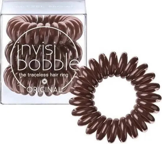 Invisibobble Pretzel Brown - 3 stuks - Baard en Co - 4260285373022