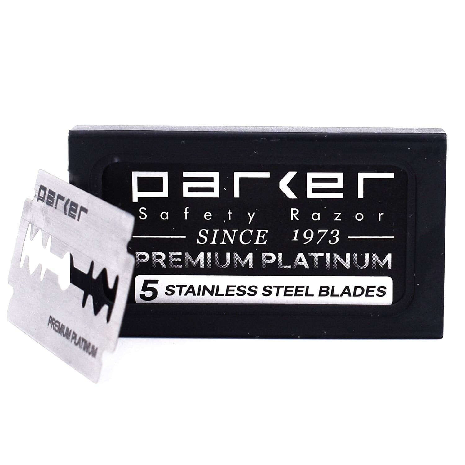 Parker Premium Platinum double edge blades - Baard en Co - Scheermesjes - 0648620582966