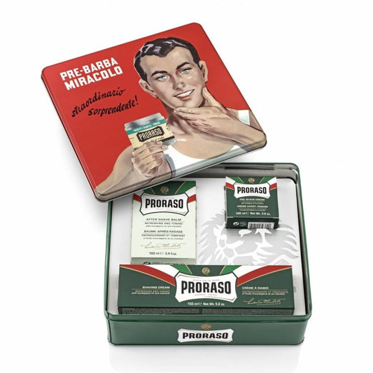 Proraso vintage gift box green - Baard en Co - Scheerkit - 8004395003594