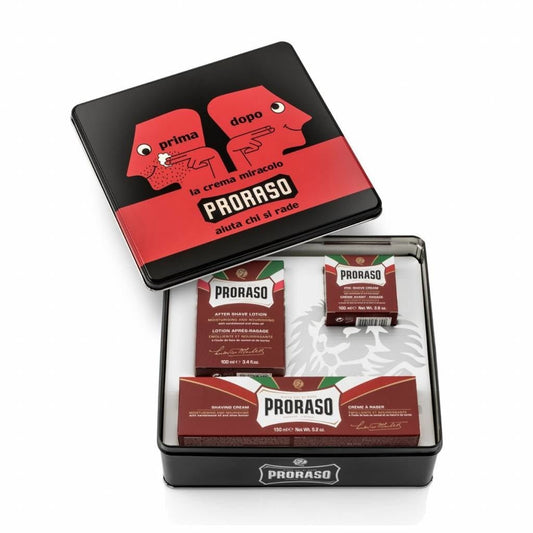 Proraso vintage gift box red - Baard en Co - Scheerkit - 8004395003617