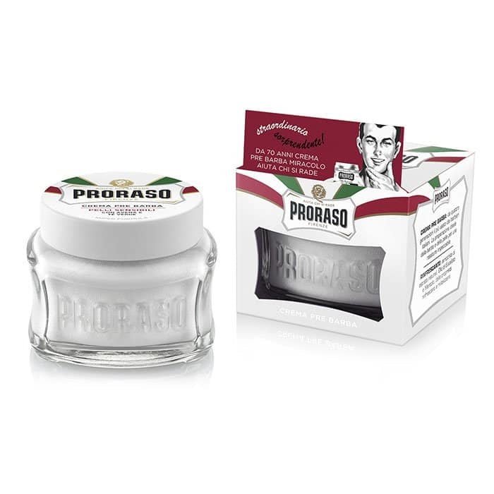 Proraso White Sensitive Pre-Shave Cream 100 ml - Baard en Co - Pre Shave - 8004395009015