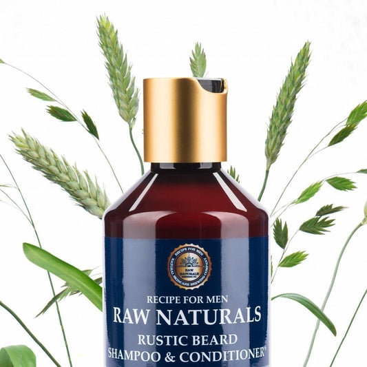 RAW Naturals Rustic Beard Shampoo and Conditioner 250 ml. - Baard en Co - Baardshampoo - 7391593002384
