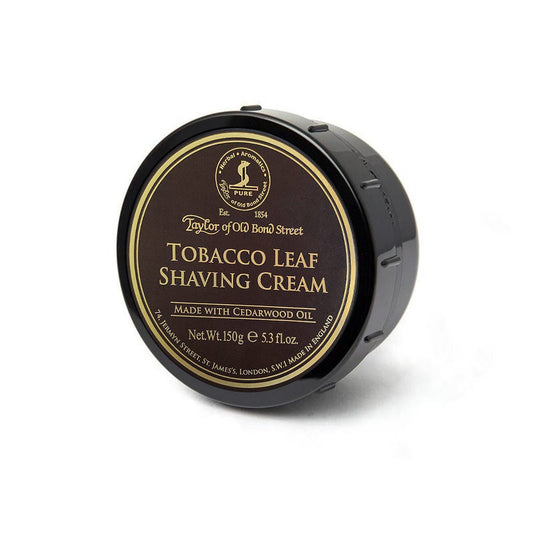 Taylor of Old Bond Str. scheercrème Tobacco Leaf 150gr - Baard en Co - Scheercreme - 696770009970