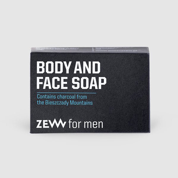 ZEW For Men - Lichaams- en gezichtszeep met houtskool - Baard en Co - Badzeep - 5903766462110